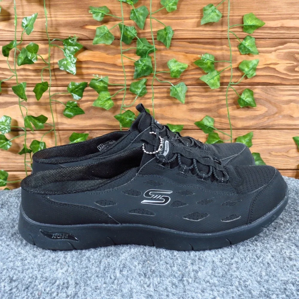 Skechers‎ Arch Fit Lucky Breeze Women's Size 9 Black Fabric Sneakers Comfort